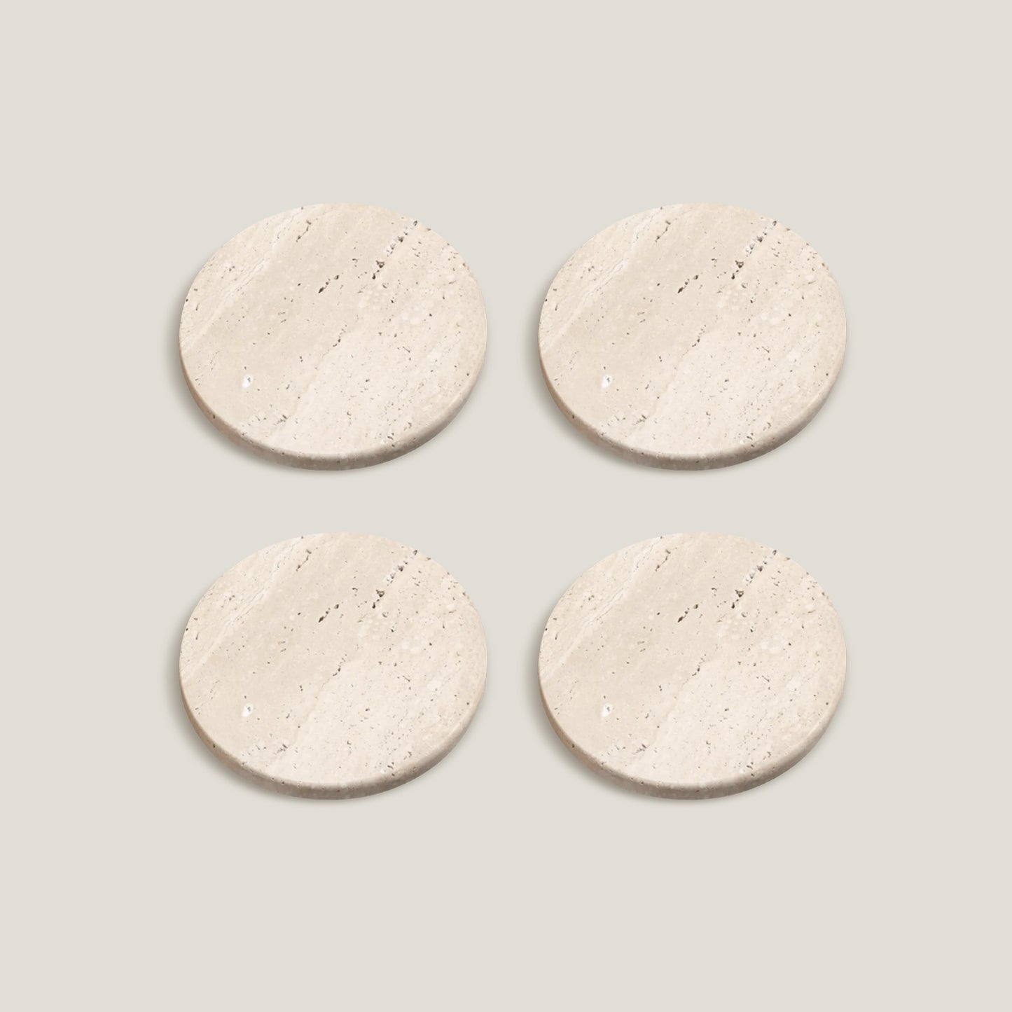 Travertine Coaster Set