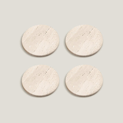 Travertine Coaster Set