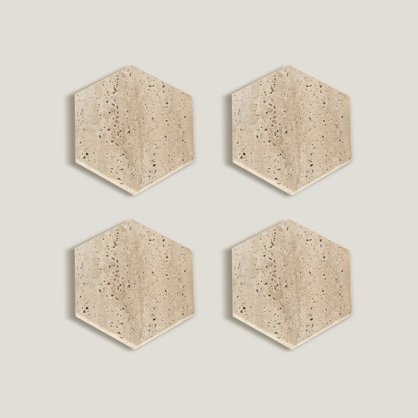 Travertine Coaster Set