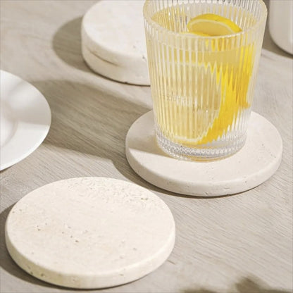 Travertine Coaster Set