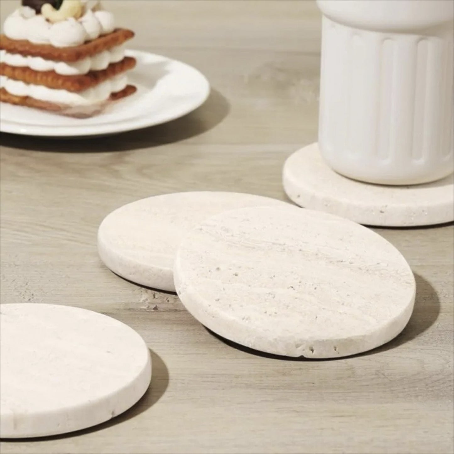 Travertine Coaster Set