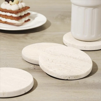 Travertine Coaster Set