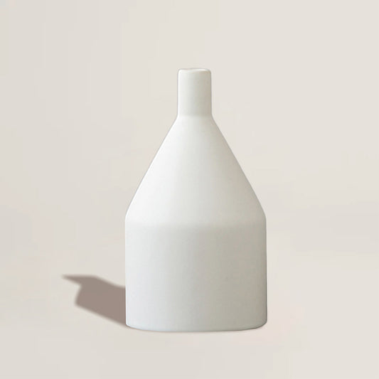 White O Ceramic Vase
