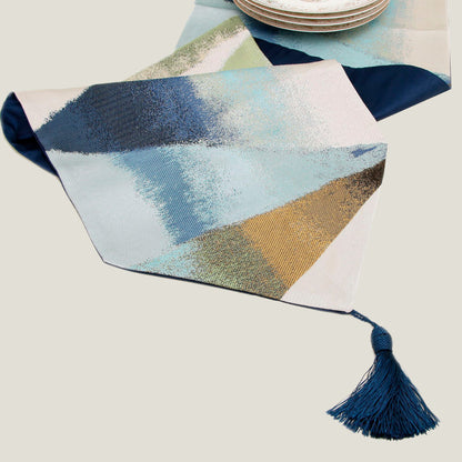 Washed Ocean Blue Table Runner