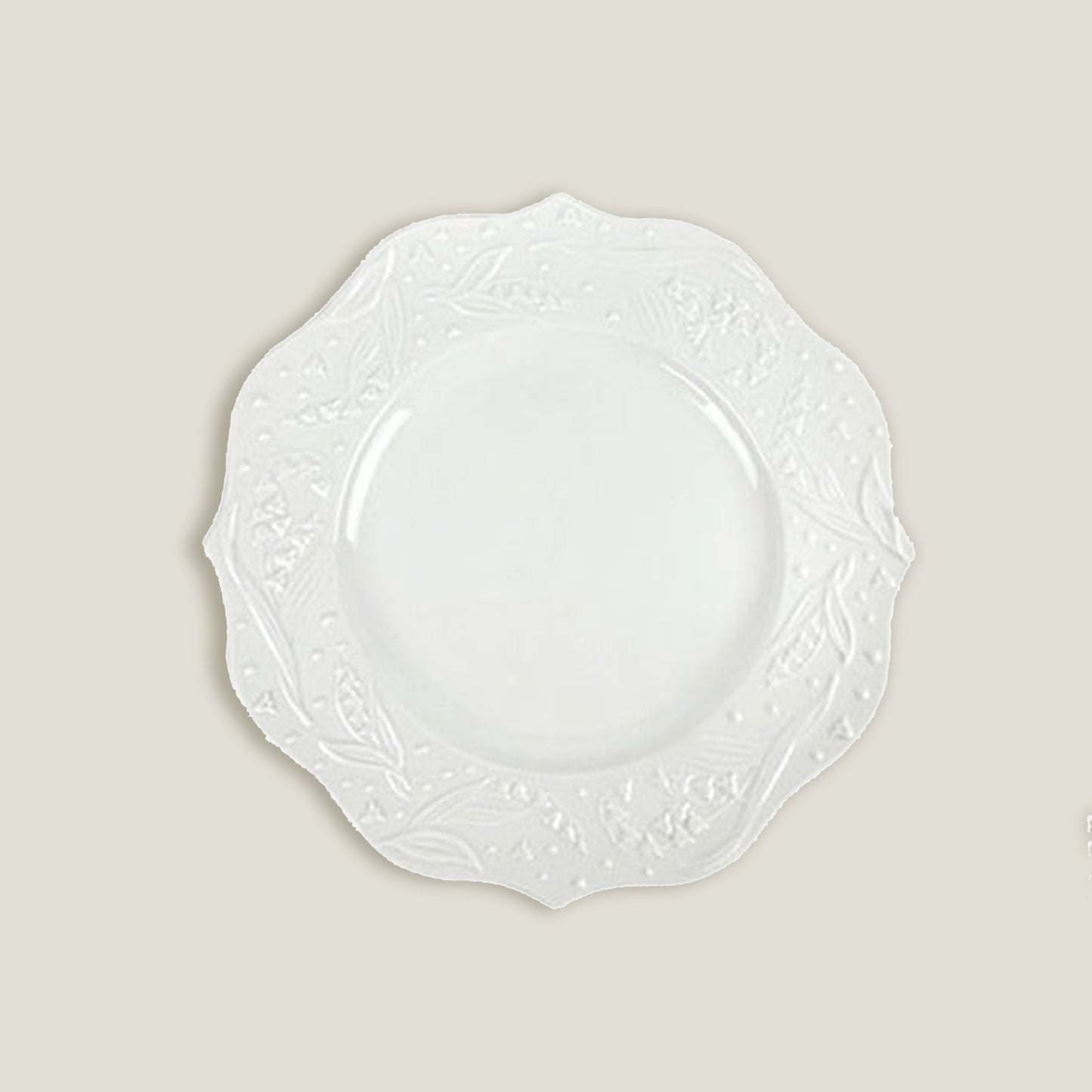 White Lily Flower Plates