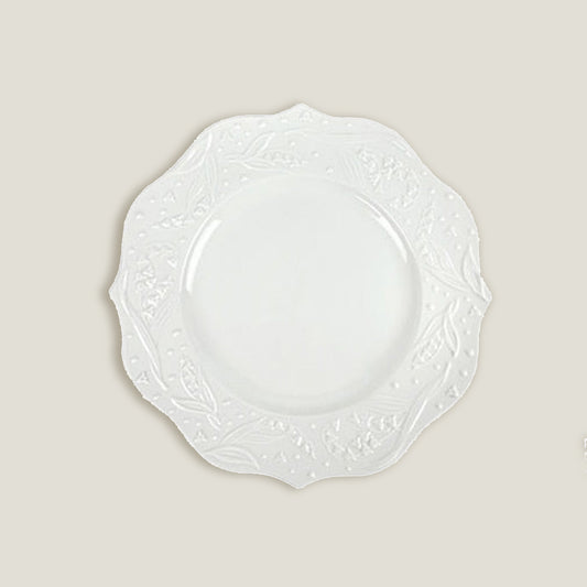 White Lily Flower Plates