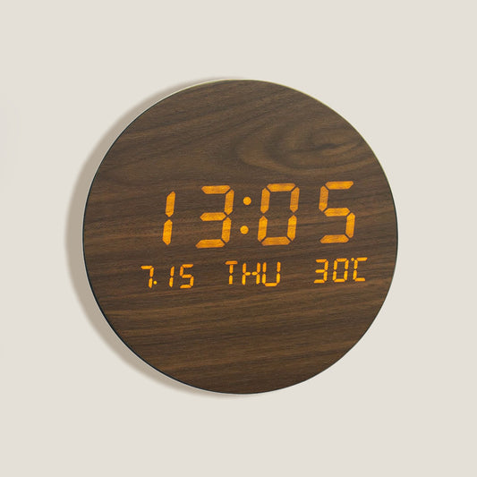 Coffee Wood Wall Clock