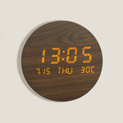 Coffee Wood Wall Clock