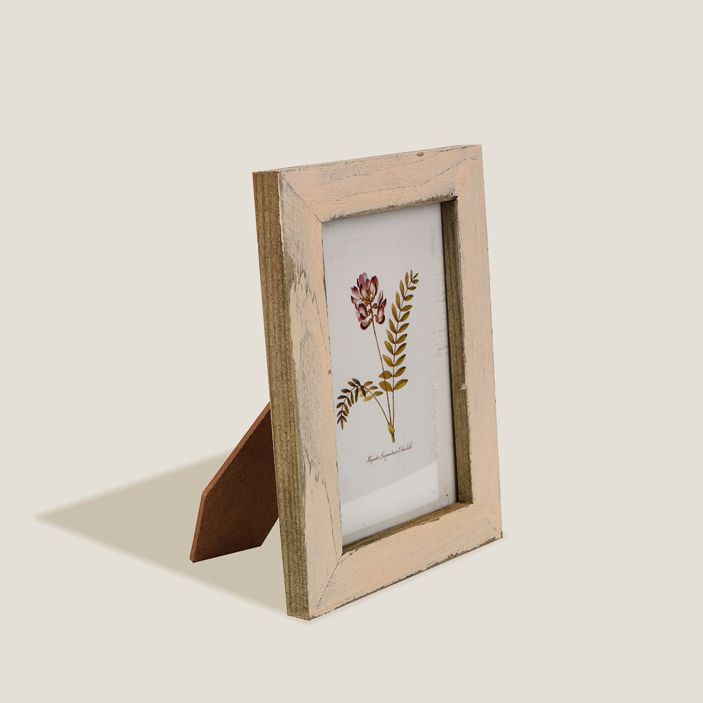 Cream Peach Wood Frame