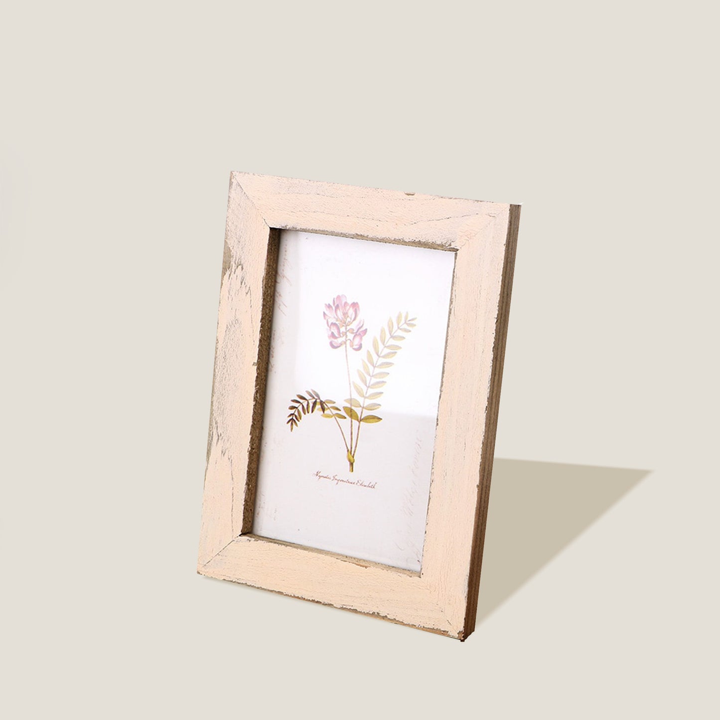 Cream Peach Wood Frame