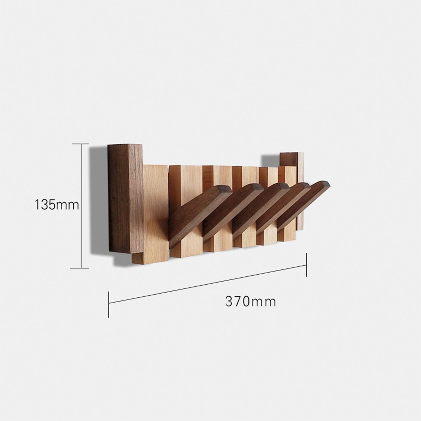 Appendiabiti a 5 ganci in rovere e metallo | Maisons du Monde Appendiabiti a 5 ganci in rovere e metallo | Maisons du Monde