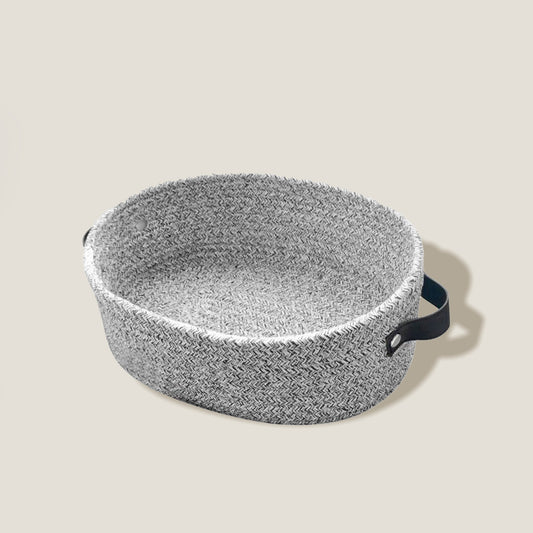 Gray Woven Rope Basket
