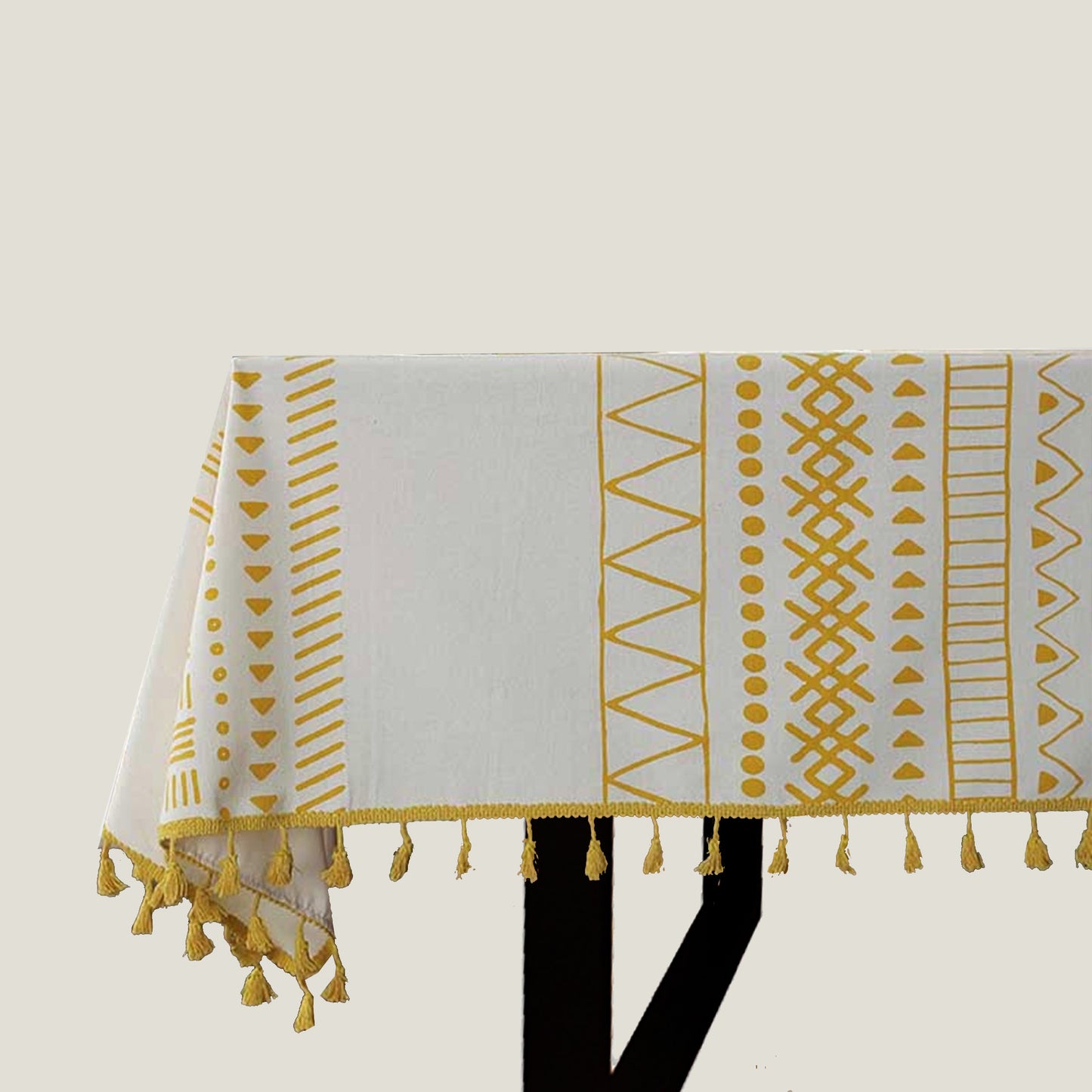 Yellow Tassel Tablecloth