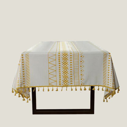 Yellow Tassel Tablecloth