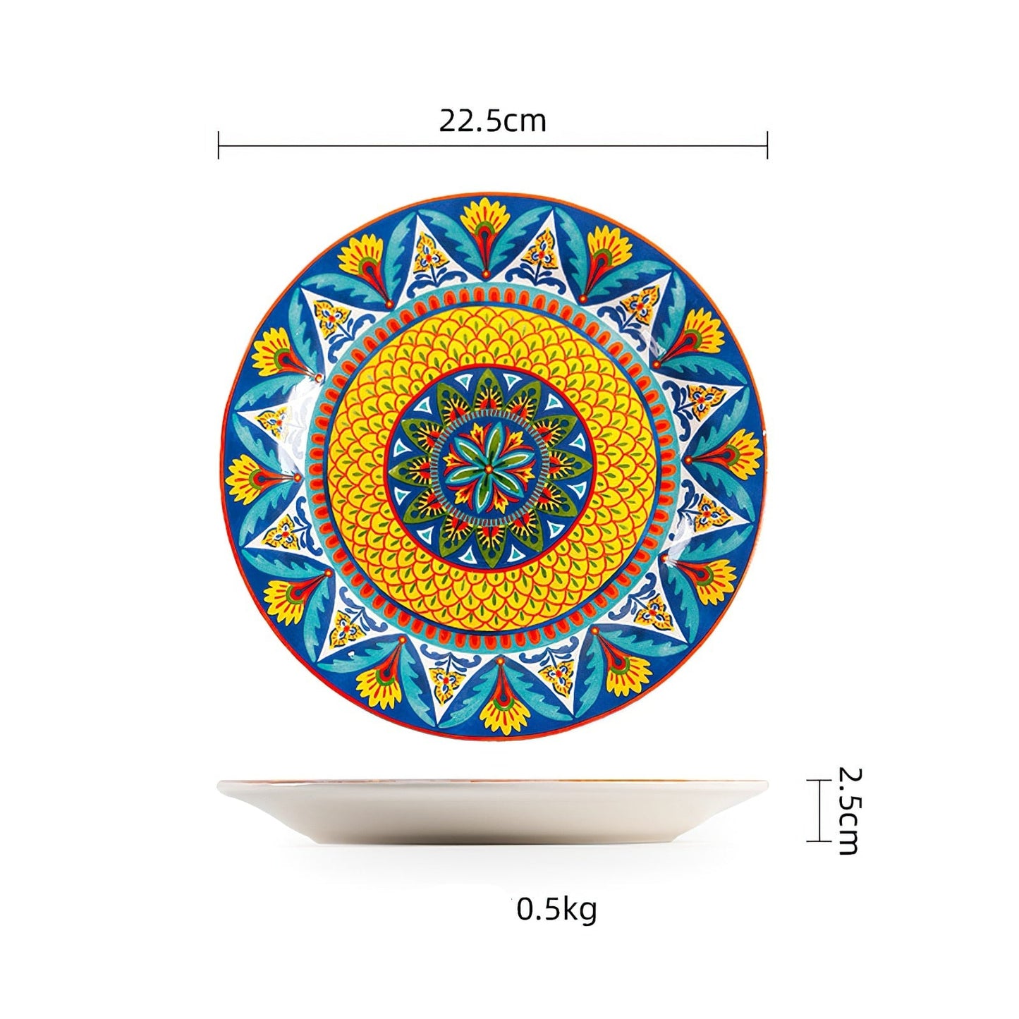 Yellow Morocco Ceramic Tableware Plate