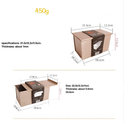 Bread Rectangle Mold Tray with Lid