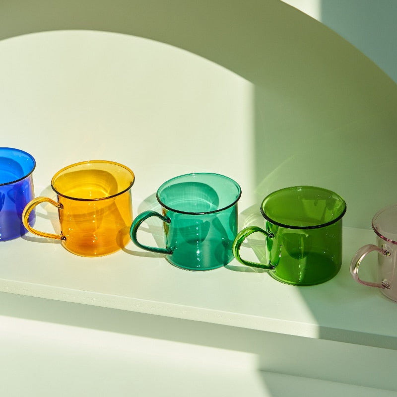Colors Glass Mugs Set