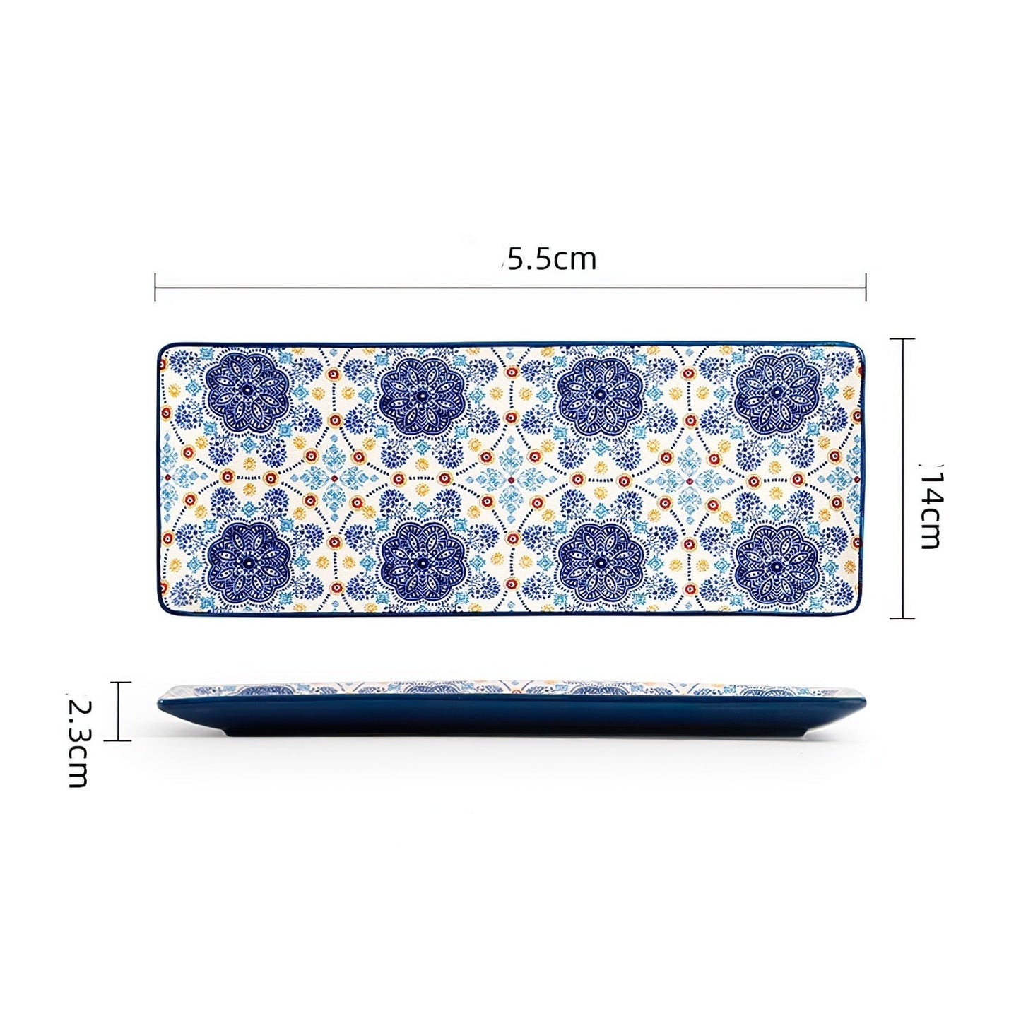 Blue Oaxaca Rectangular Plate