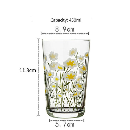 Daisy Flower Glass