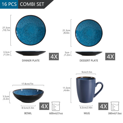 Blue Stone Tableware Set