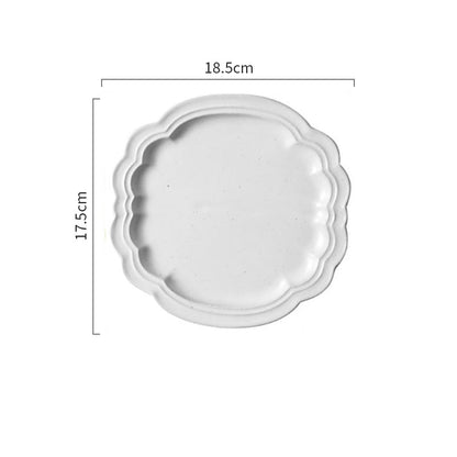 White Rococo Dinner Plates