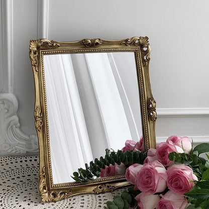 Rectangular Gold Wall Mirror