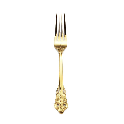 Gold Relief Engraved Cutlery