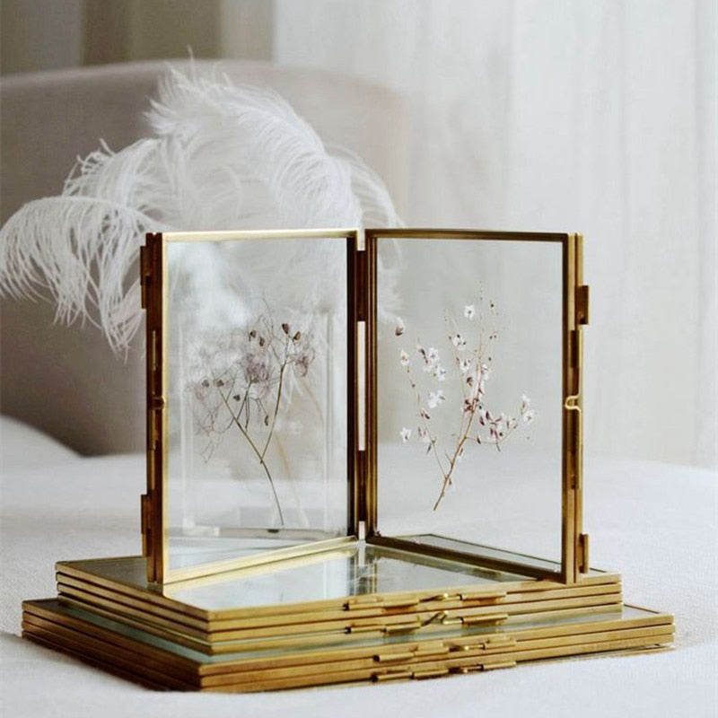 Double Glass Gold Frames