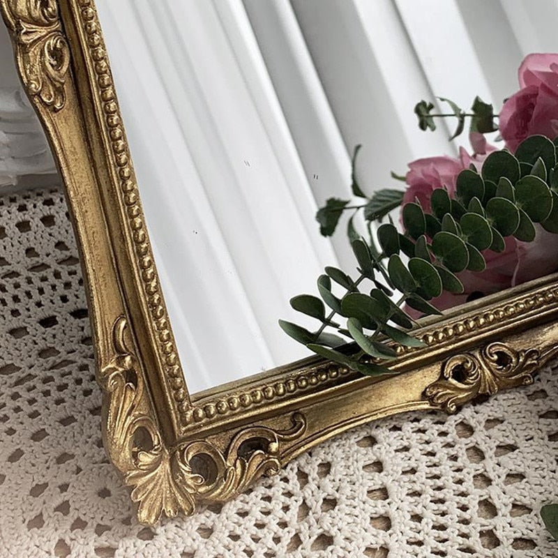 Rectangular Gold Wall Mirror