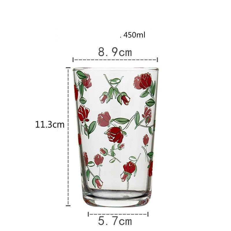 Rose Flower Glass