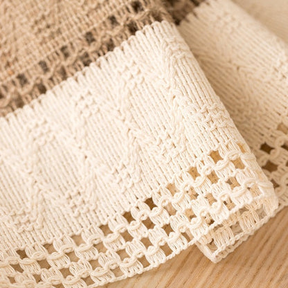 Cream Line Table Runner