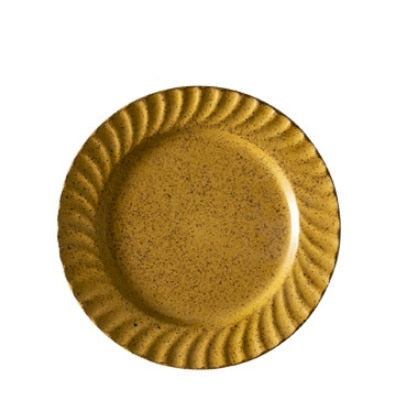 Mustard Leaves Round Plates