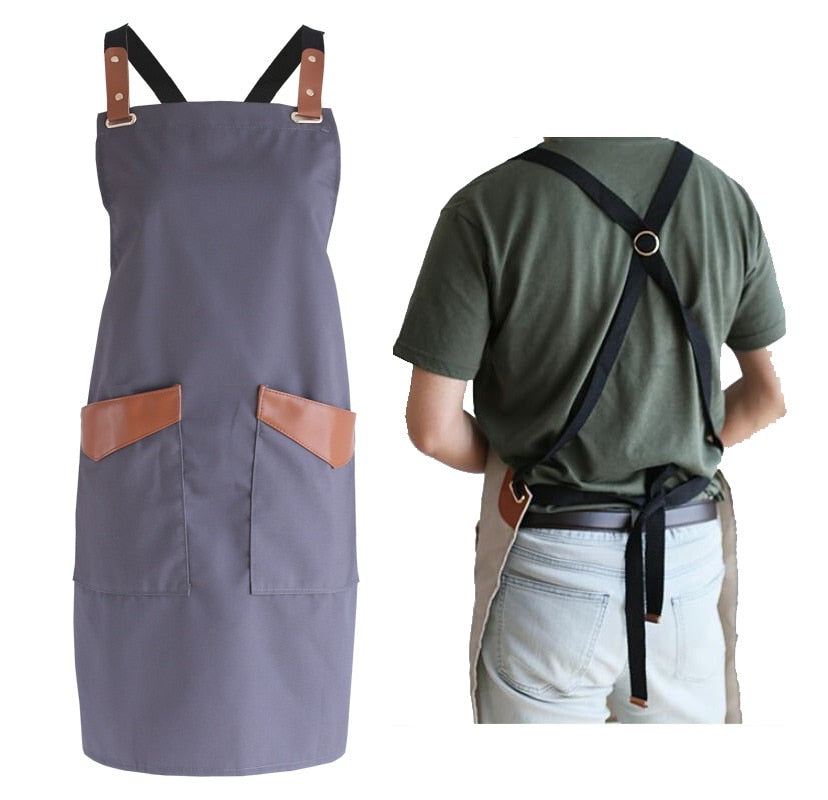 Neutral Color Apron With Pockets