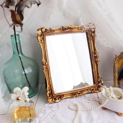 Rectangular Gold Wall Mirror