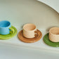 Peach Ceramic Mugs Set