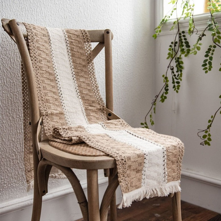 Brown Line Table Runner