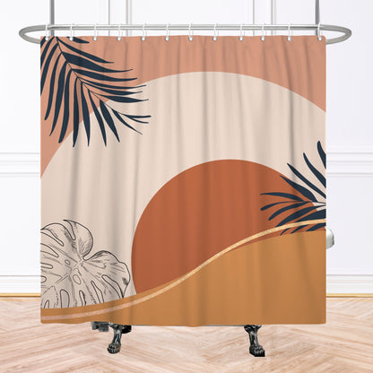 Maroon Landscape Shower Curtain