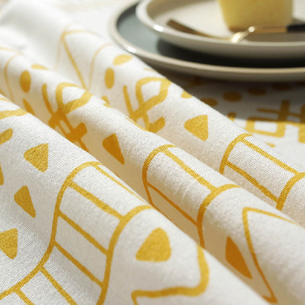 Yellow Tassel Tablecloth
