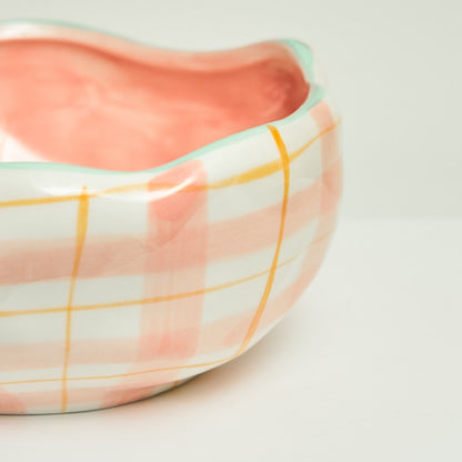 Red Plaid Bowl