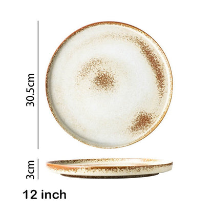 Sand White Ceramics Plates