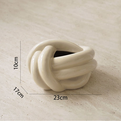 Knot Ceramic Tissues Box Holder