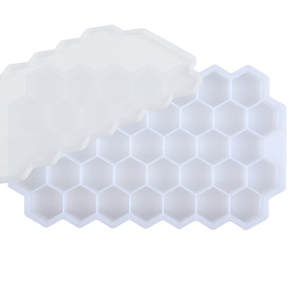 Honeycomb Ice Cube Tray Mold with Lid