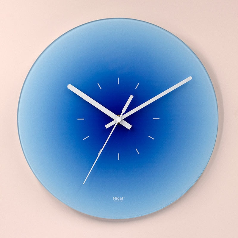 Reloj De Pared Con Línea De Cielo Azul