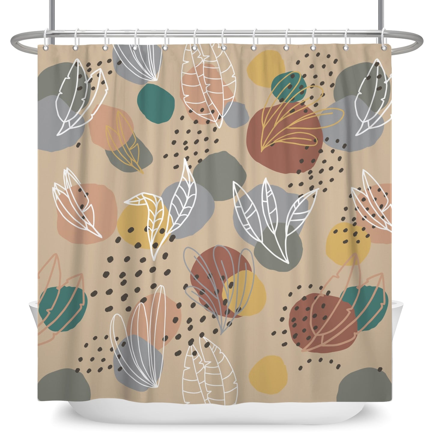 Brown Fruit Shower Curtain