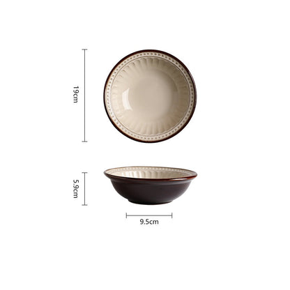 Cream Coffee Dinner Bowls