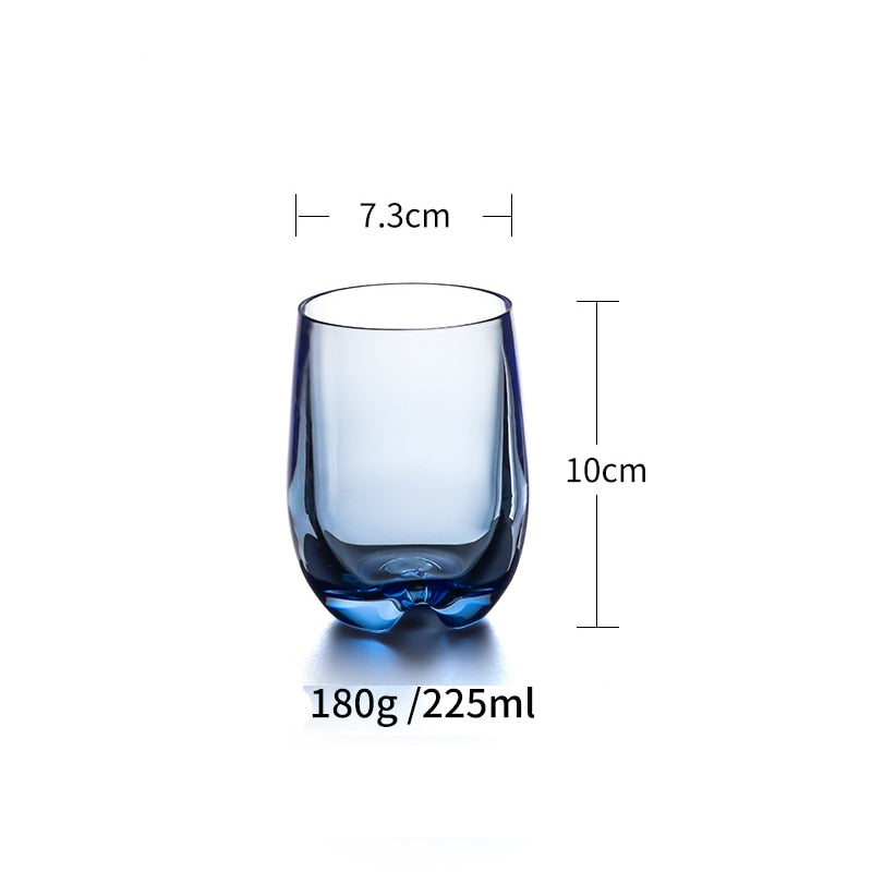 Set De 6 Vasos De Agua De Acrílico Azul