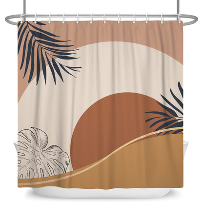 Maroon Landscape Shower Curtain