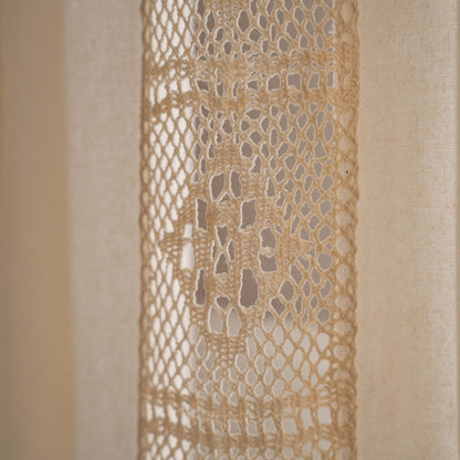 Beige Crochet Curtains