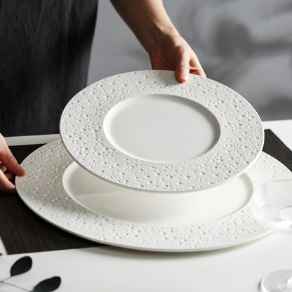 Dot White Ceramic Plate