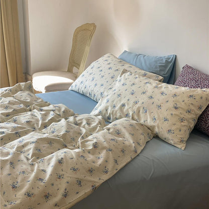 Set De Cama Pastoral Beige Azul